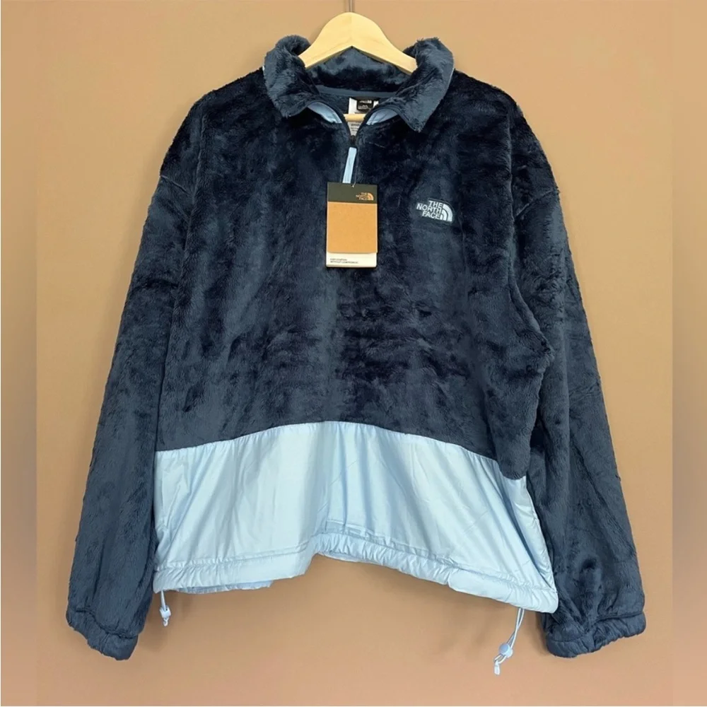 {The North Face} Novelty Osito Pullover Jacket in Blue - Womens XXL - NWT - Picture 1 of 15